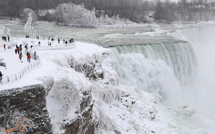 آبشار نیاگارا یخ زد! تصاویری نفس گیر از آبشار نیاگارا در زمستان