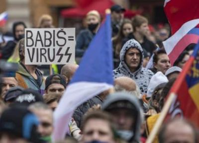 تظاهرات ضد محدودیت کرونا در چک