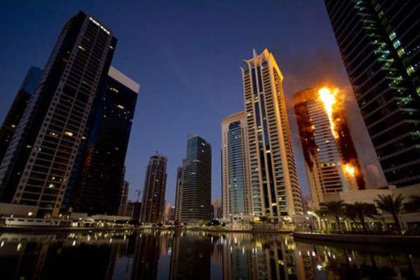 تور دبی ارزان: آتش سوزی در یک برج مسکونی در امارات