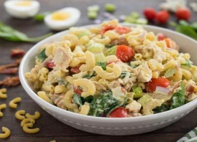 طرز تهیه سالاد ماکارونی با تن ماهی
